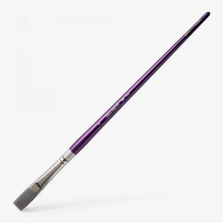 Silver Silk 88 Synthetic Long Handle Brush – Flat 8801