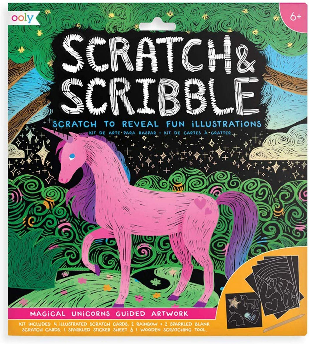 Scratch & Scribble Art Kits, Magical Unicorns