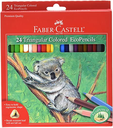 Triangular Colored EcoPencil 24 Sets