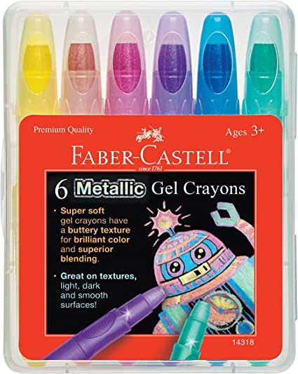 Gel Crayon 6 Color Metallic Set