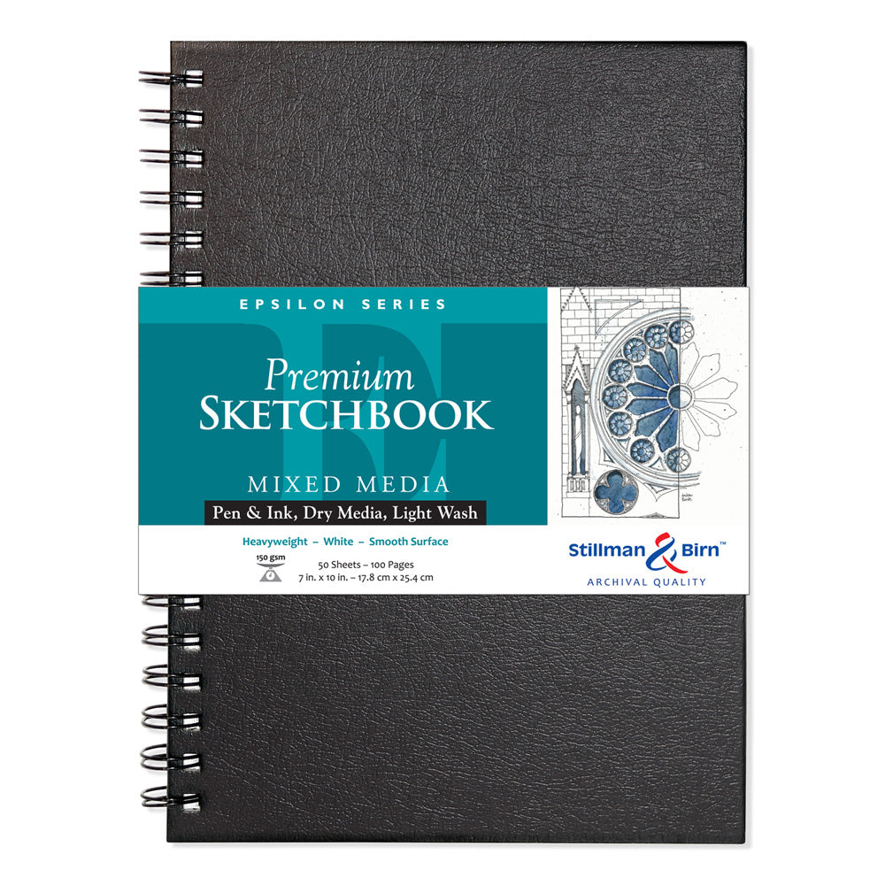 Epsilon Series Premium Hard-Cover Wire-Bound Sketch Books