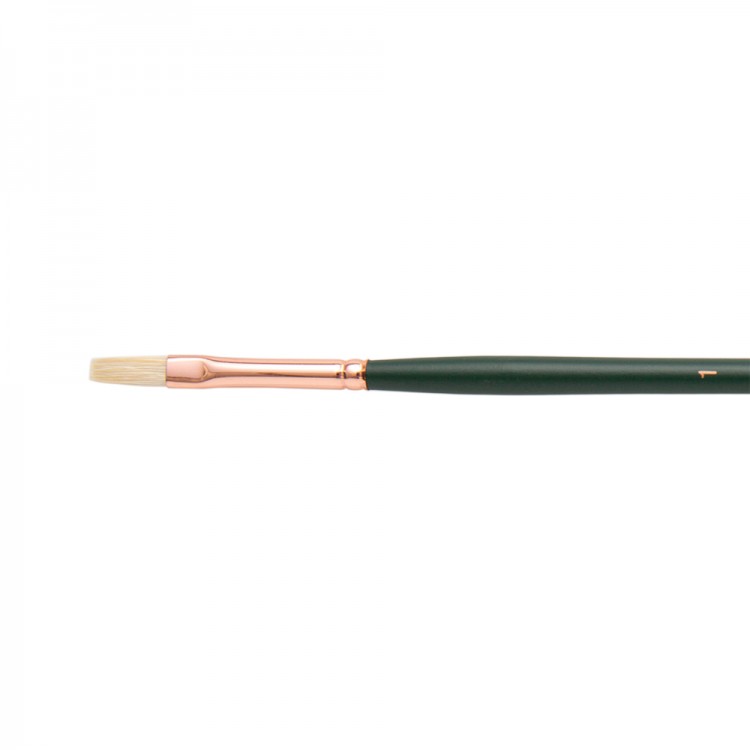 Silver Brush - Grand Prix Long Handle Hog Bristle Brushes - Flat 1002