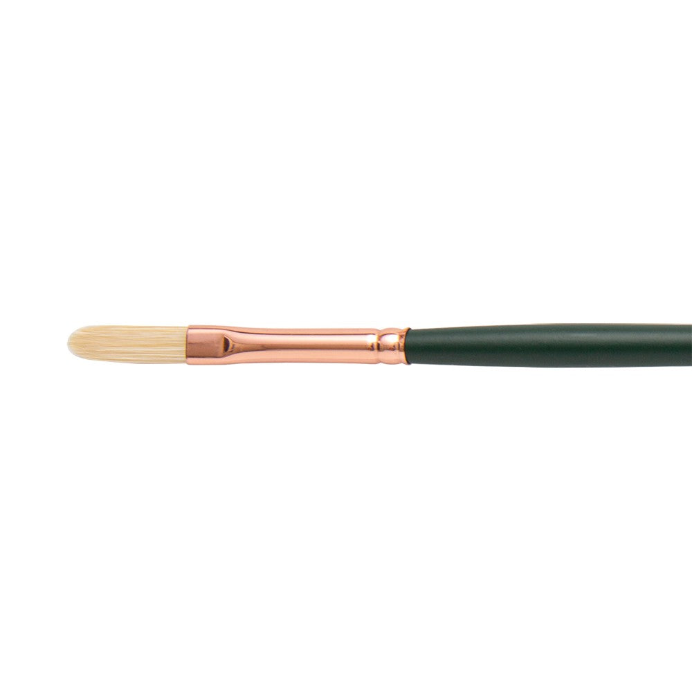 Silver Brush - Grand Prix Long Handle Hog Bristle Brush - Extra Long Filbert 1027