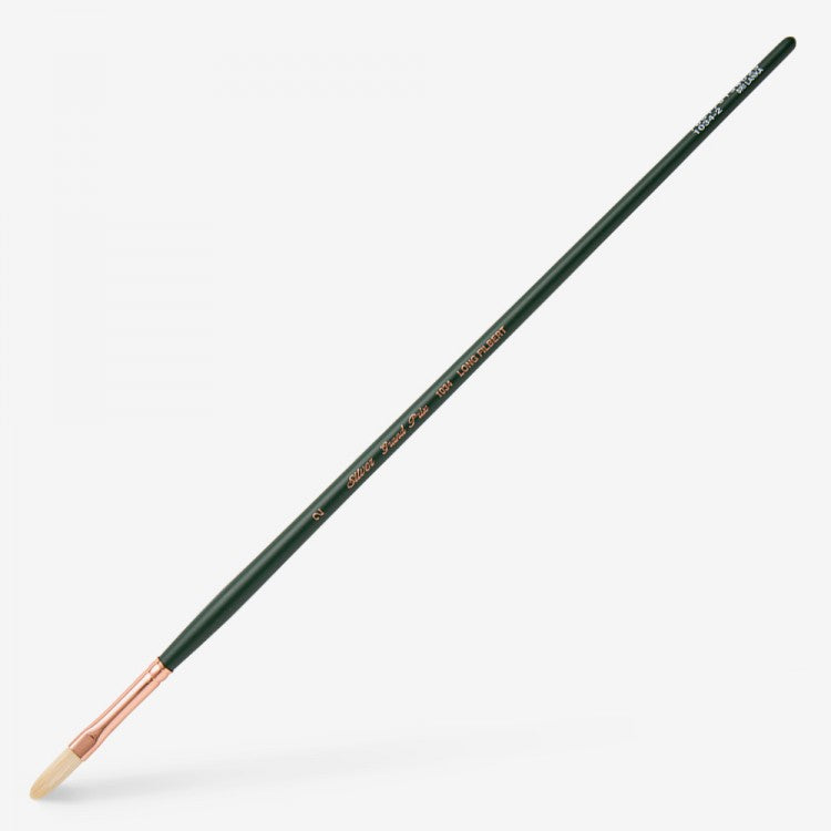 Silver Brush - Grand Prix Long Handle Hog Bristle Brushes - Long Filbert 1034