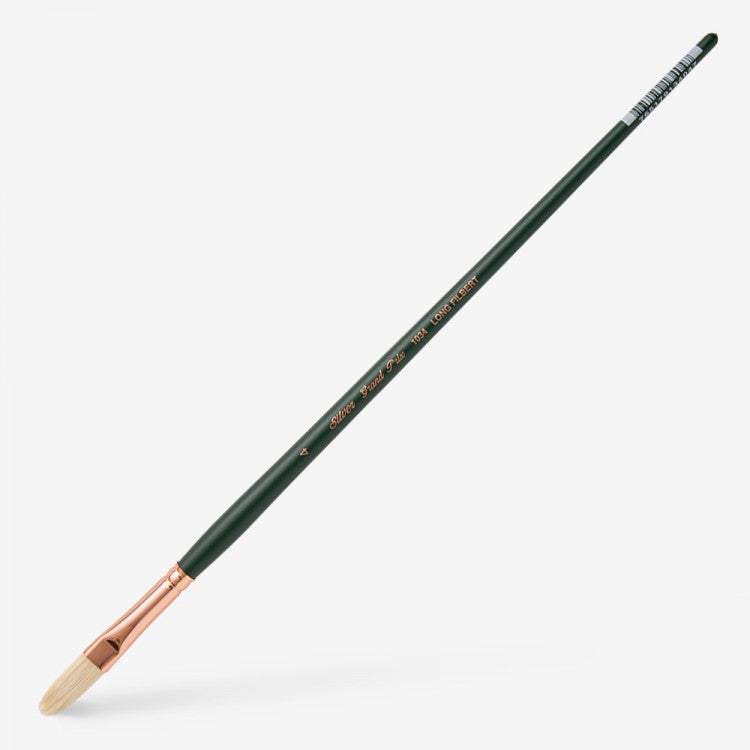 Silver Brush - Grand Prix Long Handle Hog Bristle Brushes - Long Filbert 1034