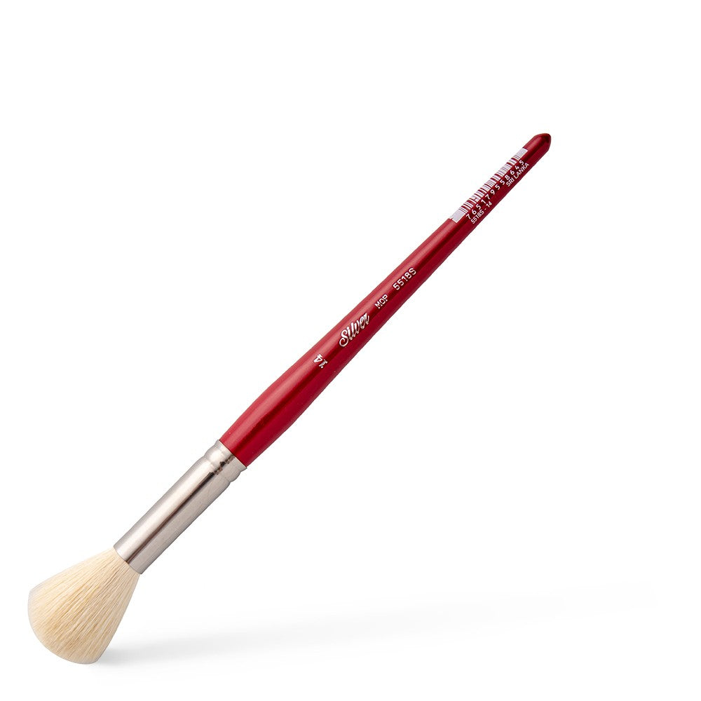 Silver Brush - Mops Goat Hair Short Handle Brushes - Round