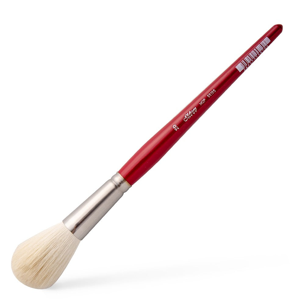 Silver Brush - Mops Goat Hair Short Handle Brushes - Round