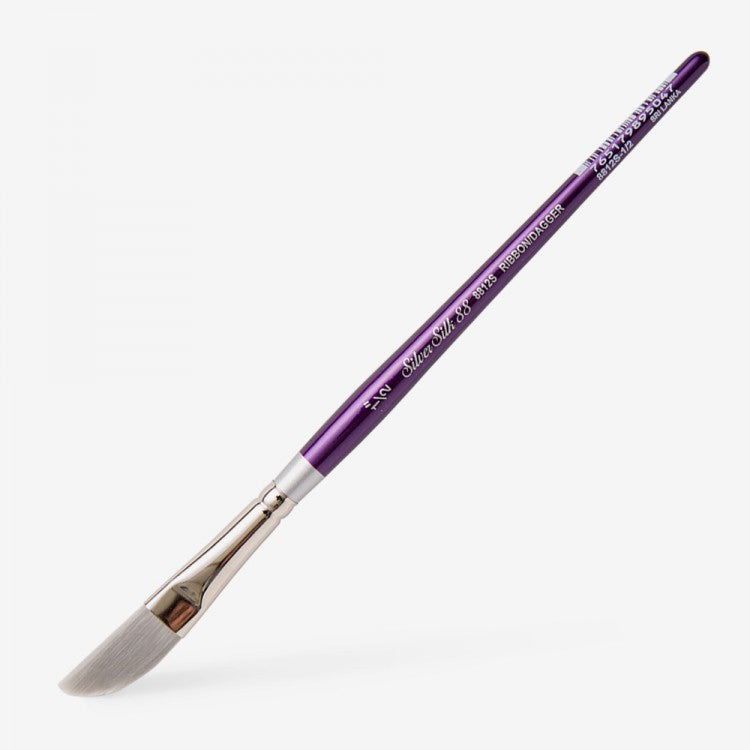 Silver Silk 88 Short Handle Brush – Ribbon / Dagger 8812S