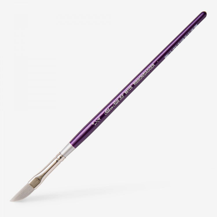 Silver Silk 88 Short Handle Brush – Ribbon / Dagger 8812S