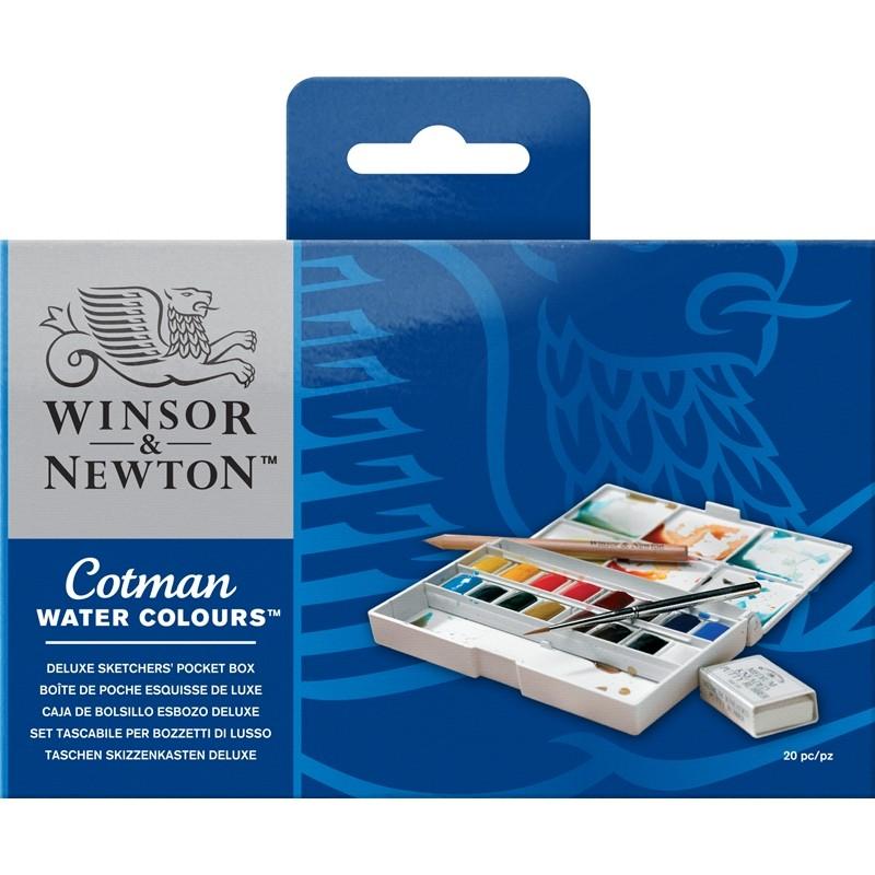 Winsor & Newton Cotman Watercolor Deluxe Sketchers 18 Set