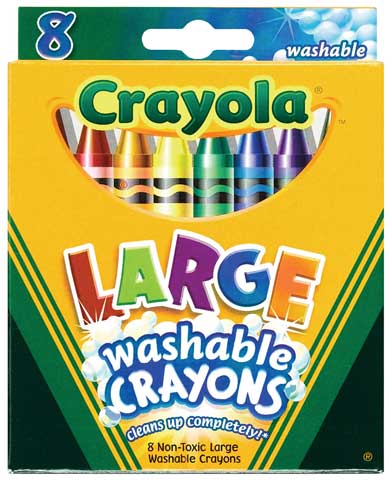 CRAYOLA WASHABLE CRAYN 8CT