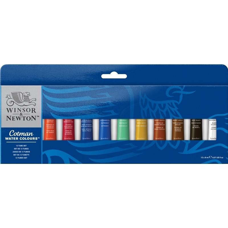 Winsor & Newton Cotman Watercolor 12 Tube Set
