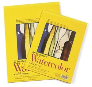 Strathmore Watercolor Paper Pad, 300 Series, Tape Bound, 12 Sheets