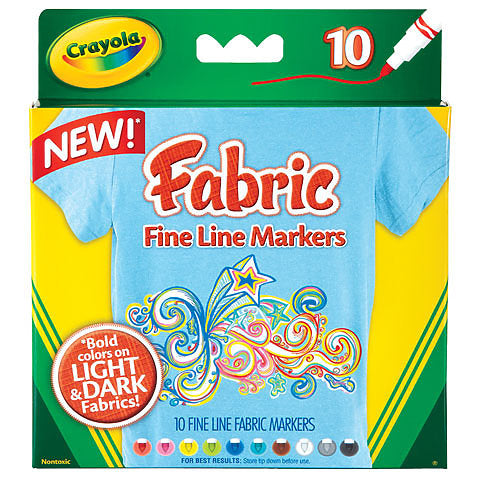 Crayola Fabric Markers Fine 10