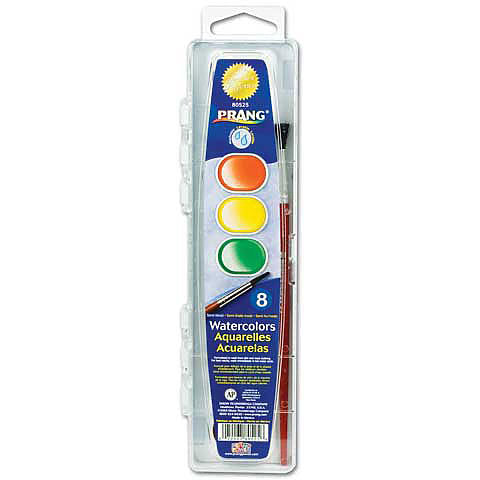 Prang Washable Watercolor 8 brush