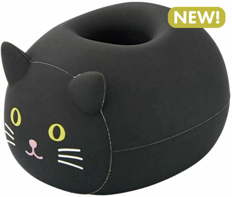 Silicon Pen Stand - Black Cat