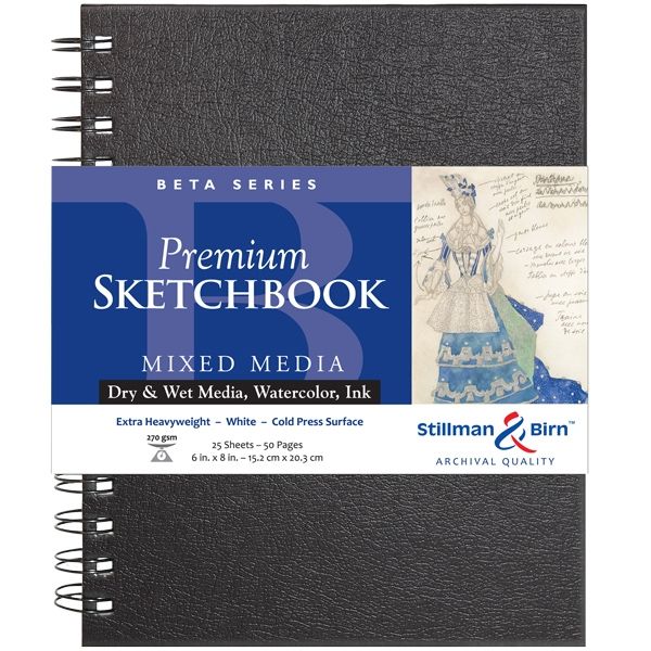 Beta Series Premium Hard-Cover Wirebound Sketch Books