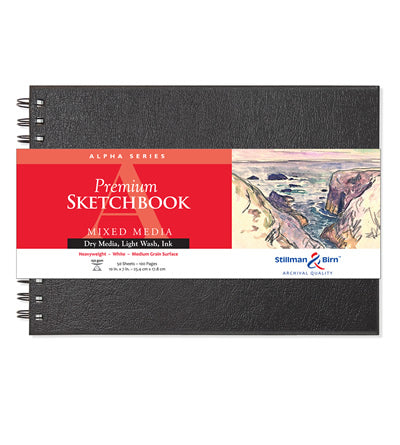 Alpha Series Premium Hard-Cover Wire-Bound Sketch Books