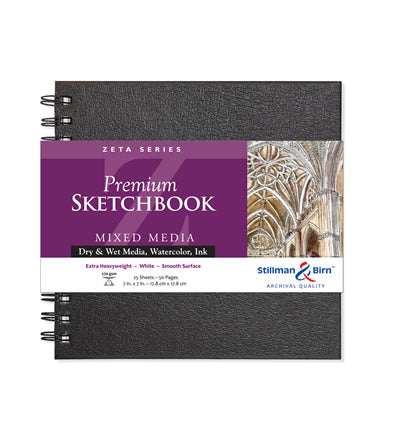 Zeta Series Premium Hard-Cover Wire-Bound Sketch Books